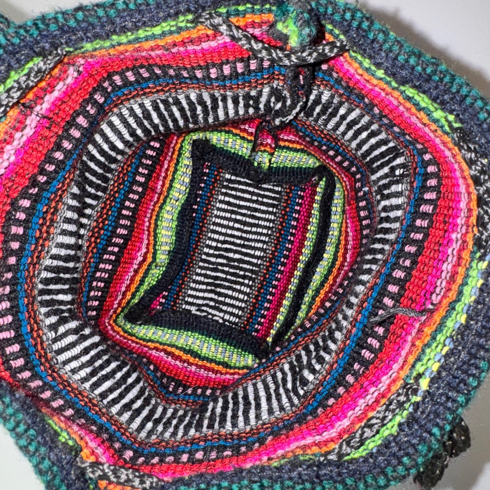 Pinzon Baja Woven Mini Backpack Multicolor Striped Small Festival Bag OS - Picture 5 of 8